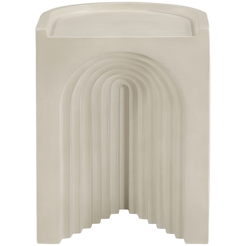 Meridian Furniture Avenda Beige Indoor/Outdoor Concrete End Table