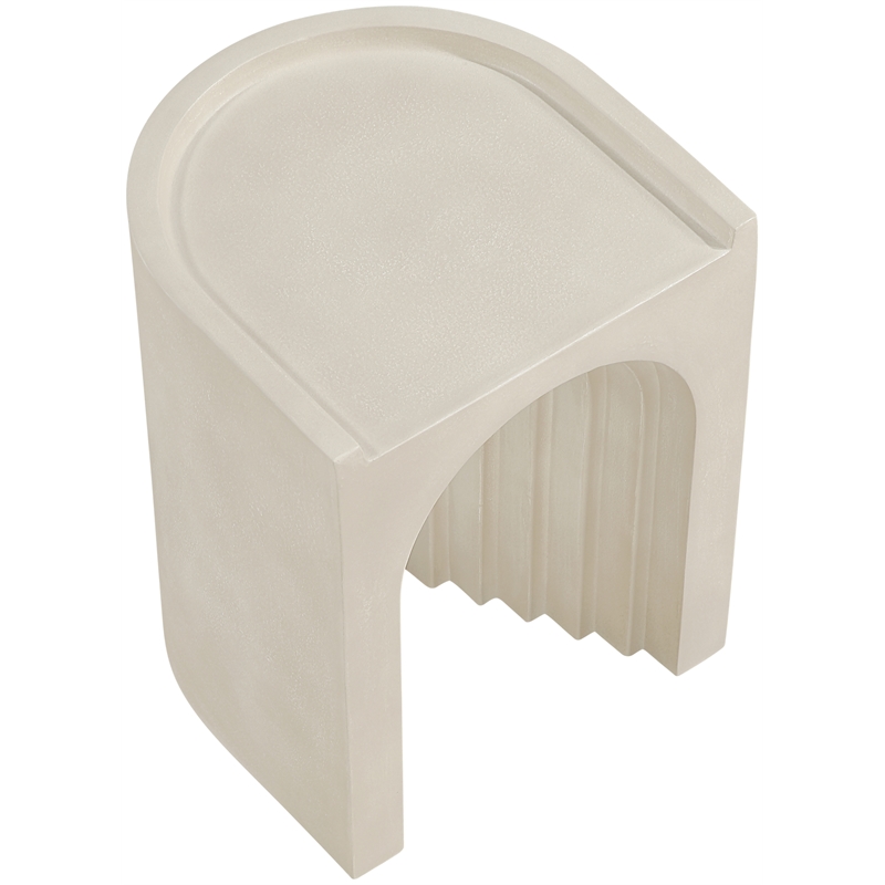 Meridian Furniture Avenda Beige Indoor/Outdoor Concrete End Table