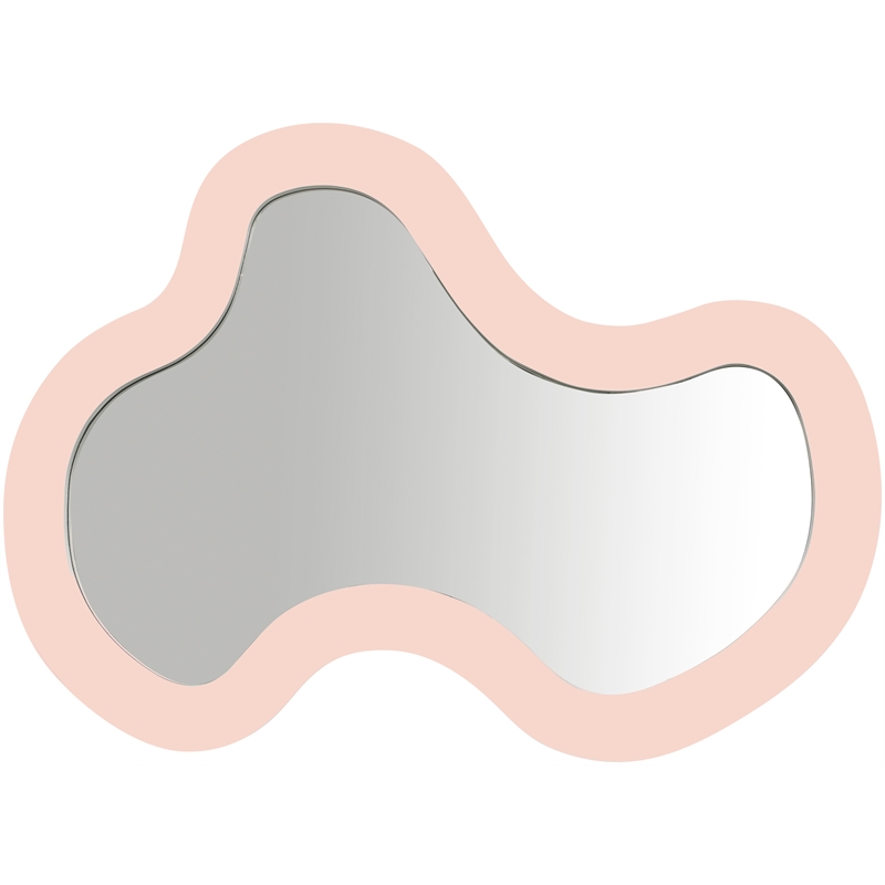Meridian Furniture Oblique Pink Iron Frame Mirror