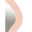 Meridian Furniture Oblique Pink Iron Frame Mirror