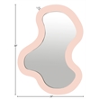 Meridian Furniture Oblique Pink Iron Frame Mirror