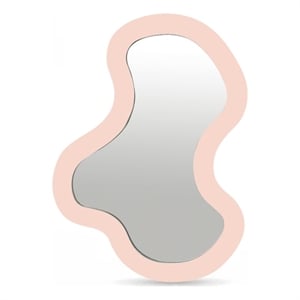 Meridian Furniture Oblique Pink Iron Frame Mirror