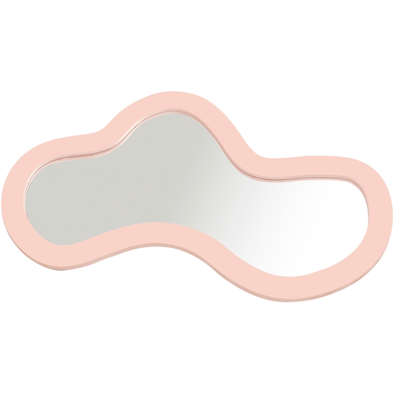 Meridian Furniture Oblique Pink Iron Frame Mirror