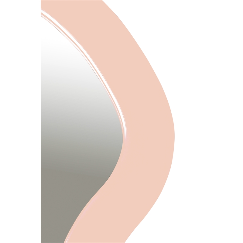 Meridian Furniture Oblique Pink Iron Frame Mirror