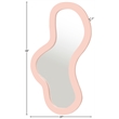Meridian Furniture Oblique Pink Iron Frame Mirror