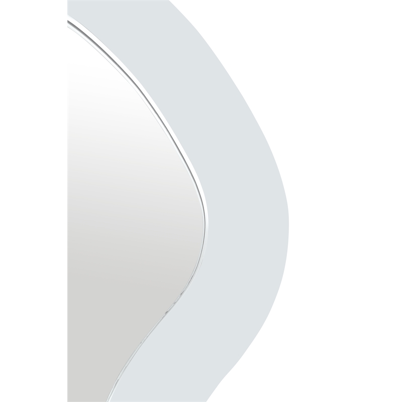 Meridian Furniture Oblique White Iron Frame Mirror