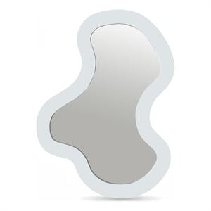 Meridian Furniture Oblique White Iron Frame Mirror