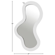 Meridian Furniture Oblique White Iron Frame Mirror