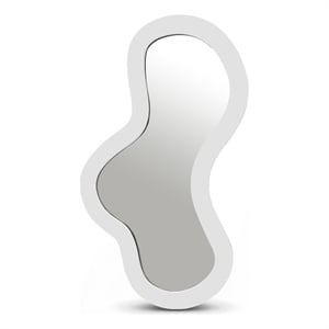 Meridian Furniture Oblique White Iron Frame Mirror