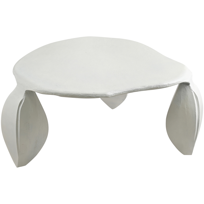 meridian furniture pueblo cream aluminum coffee table