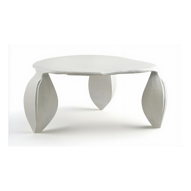 meridian furniture pueblo cream aluminum coffee table