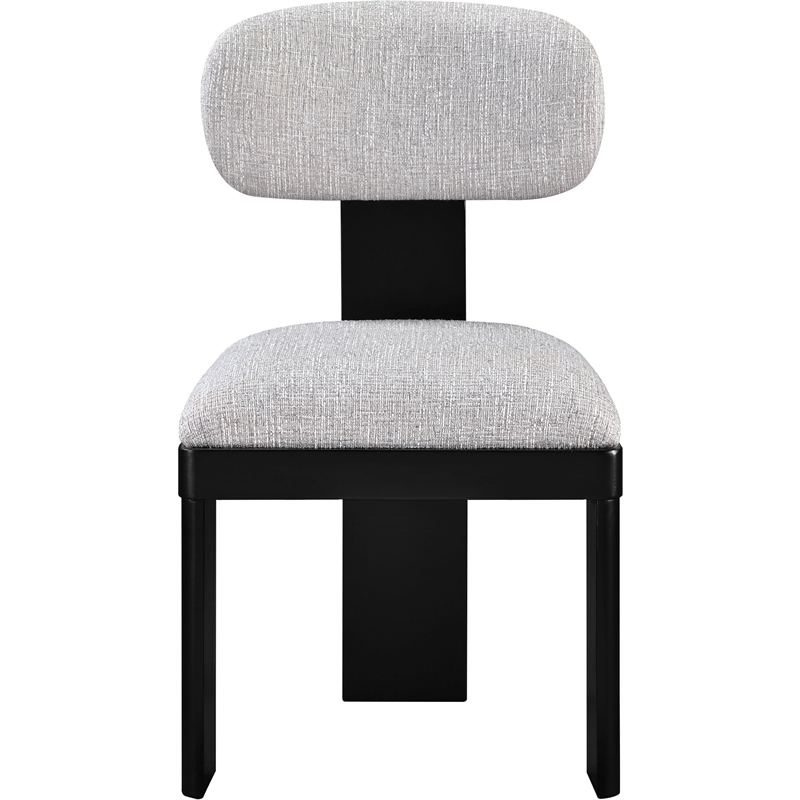 Meridian Furniture Timbra Black Linen Textured Fabric Dining Chair (Set of 2)