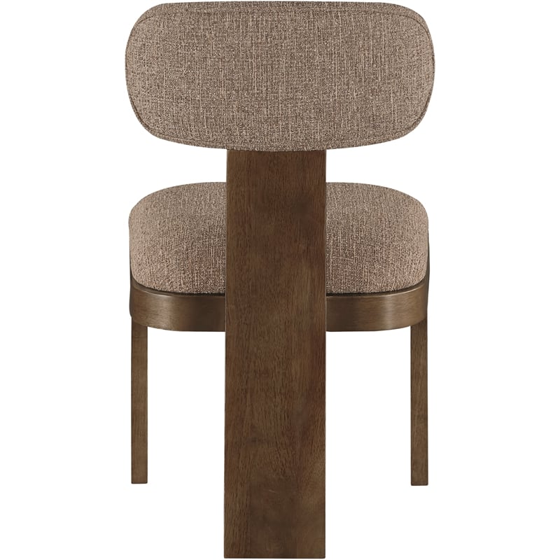 Meridian Furniture Timbra Brown Linen Textured Fabric Dining Chair (Set of 2)