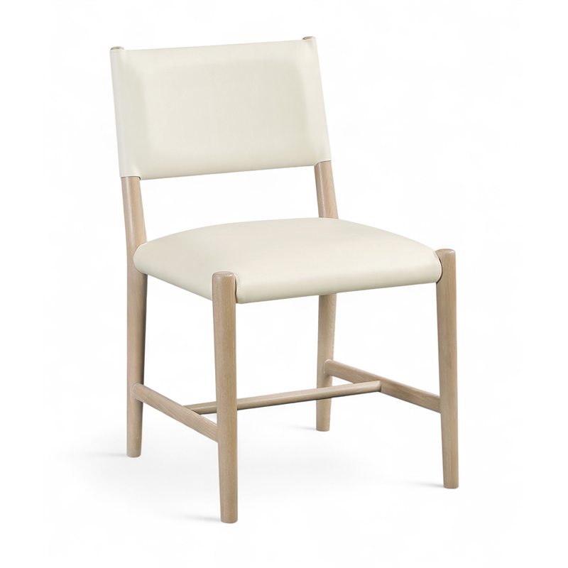 Meridian Furniture Andie Cream Vegan Leather Dining Chair (Set of 2)