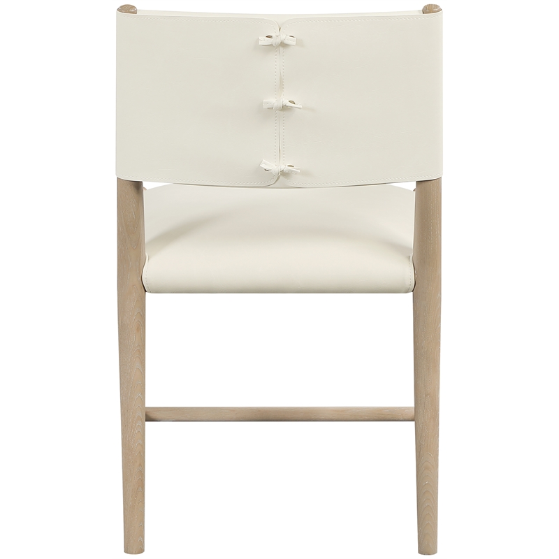 Meridian Furniture Andie Cream Vegan Leather Dining Chair (Set of 2)