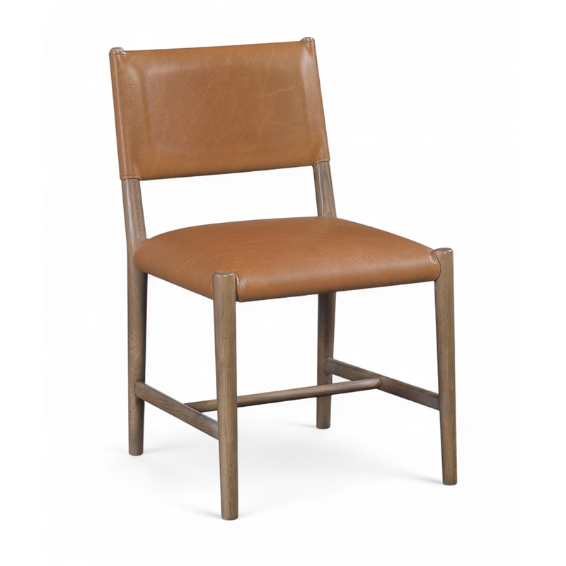 Meridian Furniture Andie Cognac Vegan Leather Dining Chair (Set of 2)