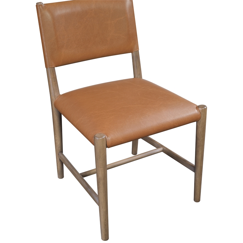 Meridian Furniture Andie Cognac Vegan Leather Dining Chair (Set of 2)