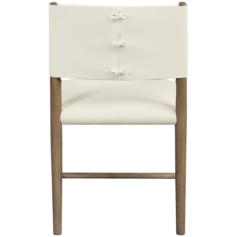Meridian Furniture Andie Cream Vegan Leather Dining Chair (Set of 2)