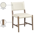 Meridian Furniture Andie Cream Vegan Leather Dining Chair (Set of 2)