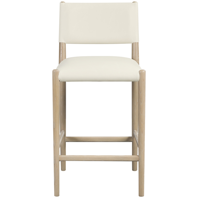 Meridian Furniture Andie Cream Vegan Leather Counter Stool