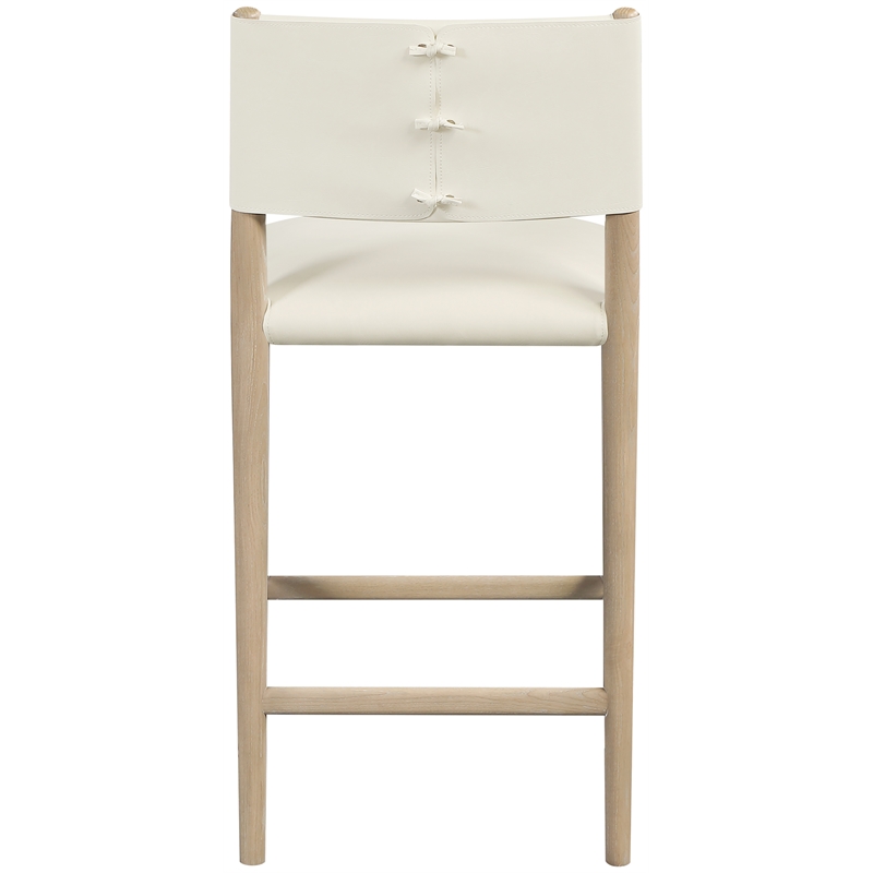 Meridian Furniture Andie Cream Vegan Leather Counter Stool