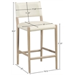 Meridian Furniture Andie Cream Vegan Leather Counter Stool