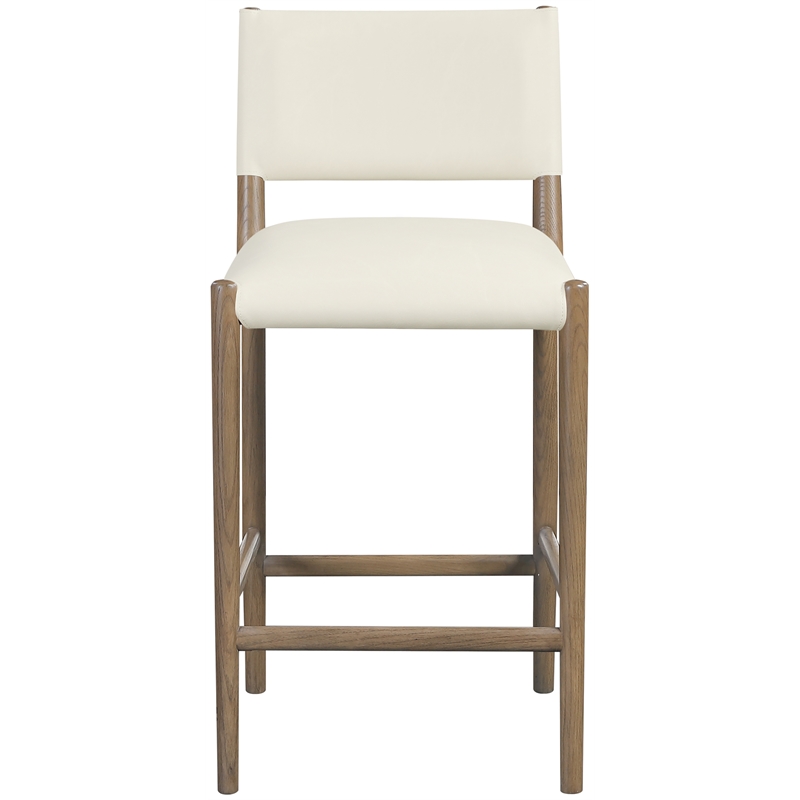 Meridian Furniture Andie Cream Vegan Leather Counter Stool