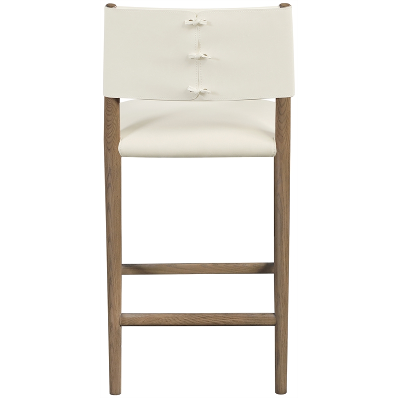 Meridian Furniture Andie Cream Vegan Leather Counter Stool