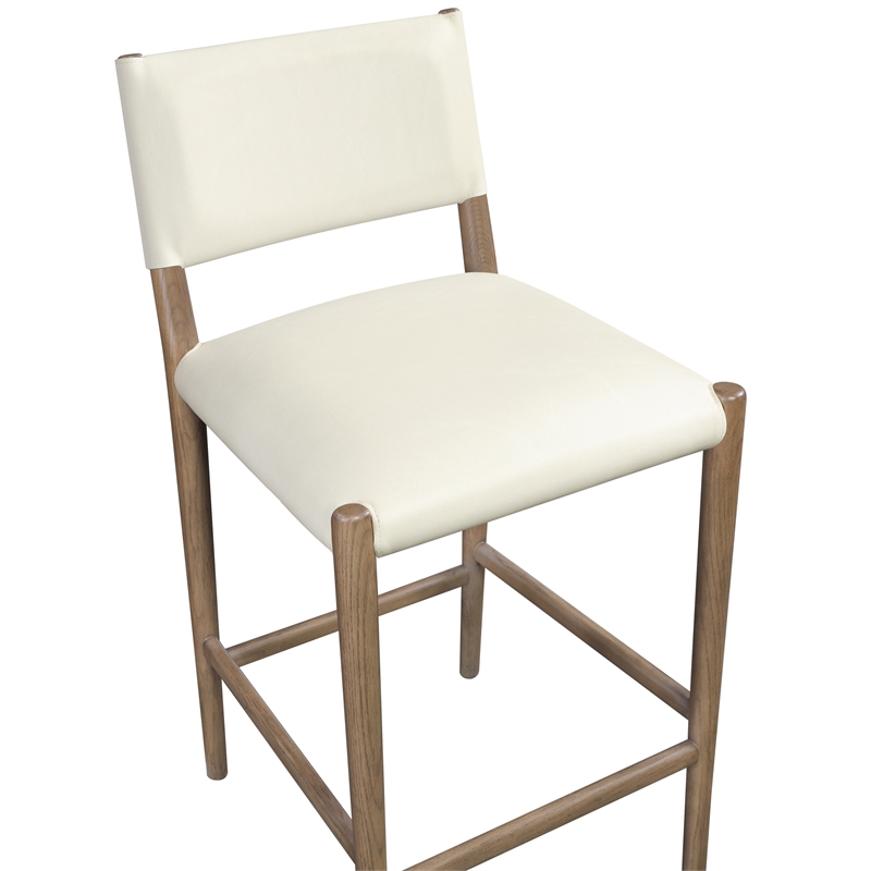Meridian Furniture Andie Cream Vegan Leather Counter Stool