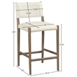 Meridian Furniture Andie Cream Vegan Leather Counter Stool