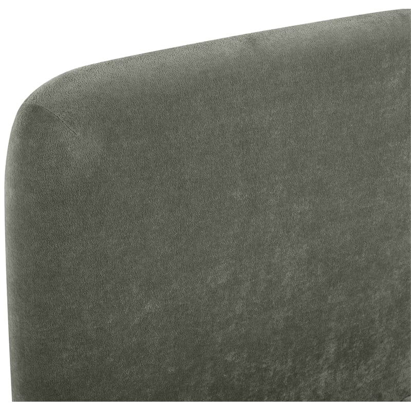Meridian Furniture Fira Green Chenille Fabric Queen Bed