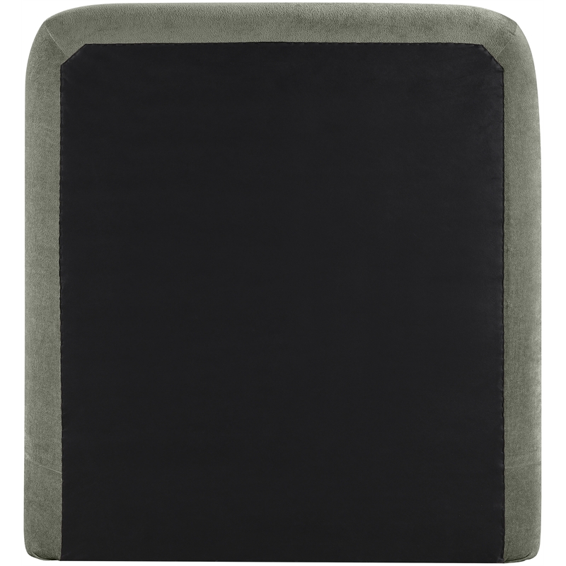 Meridian Furniture Fira Green Chenille Fabric Twin Bed