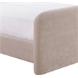 Meridian Furniture Fira Taupe Chenille Fabric Full Bed