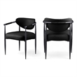 Meridian Furniture Virella Black Vegan Leather Dining Chair (Set of 2)