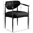 Meridian Furniture Virella Black Vegan Leather Dining Chair (Set of 2)