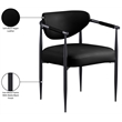 Meridian Furniture Virella Black Vegan Leather Dining Chair (Set of 2)