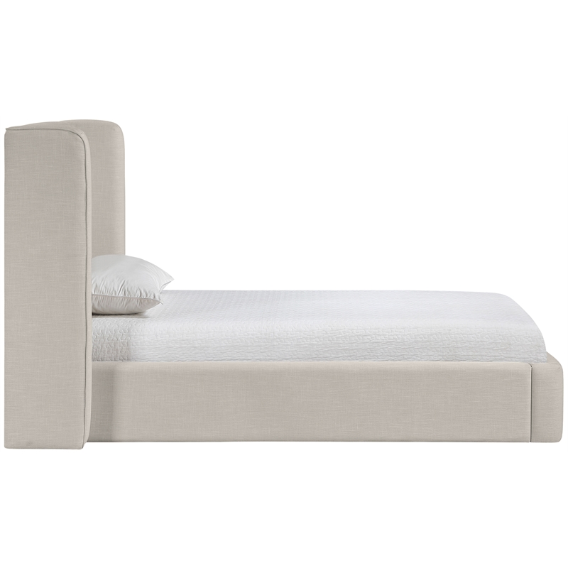 Meridian Furniture Kendall Beige Linen Textured Fabric Upholstered Twin Bed