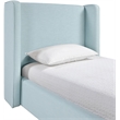 Meridian Furniture Kendall Light Blue Linen Textured Fabric Upholstered Twin Bed
