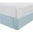 Meridian Furniture Kendall Light Blue Linen Textured Fabric Upholstered Twin Bed