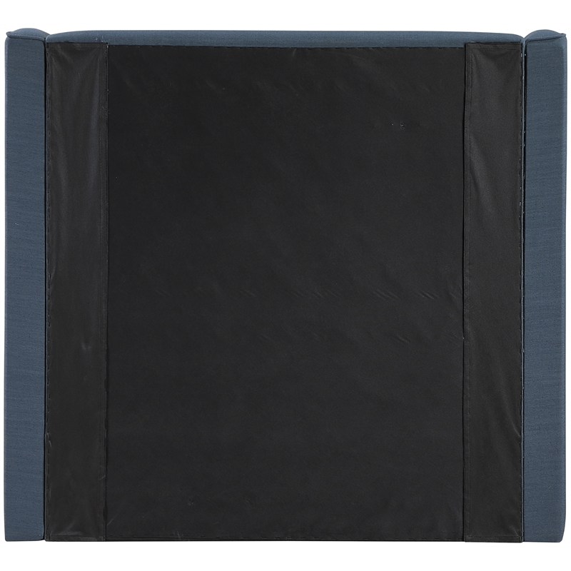 Meridian Furniture Kendall Navy Linen Textured Fabric Upholstered Twin Bed