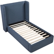 Meridian Furniture Kendall Navy Linen Textured Fabric Upholstered Twin Bed