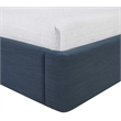 Meridian Furniture Kendall Navy Linen Textured Fabric Upholstered Twin Bed