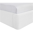 Meridian Furniture Kendall White Linen Textured Fabric Upholstered Twin Bed