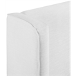 Meridian Furniture Kendall White Linen Textured Fabric Upholstered Twin Bed