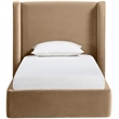 Meridian Furniture Kendall Beige Velvet Upholstered Twin Bed