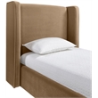 Meridian Furniture Kendall Beige Velvet Upholstered Twin Bed