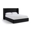 Meridian Furniture Kendall Black Velvet Upholstered Full Bed