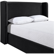 Meridian Furniture Kendall Black Velvet Upholstered Full Bed