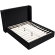 Meridian Furniture Kendall Black Velvet Upholstered Full Bed