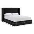 Meridian Furniture Kendall Black Velvet Upholstered Full Bed